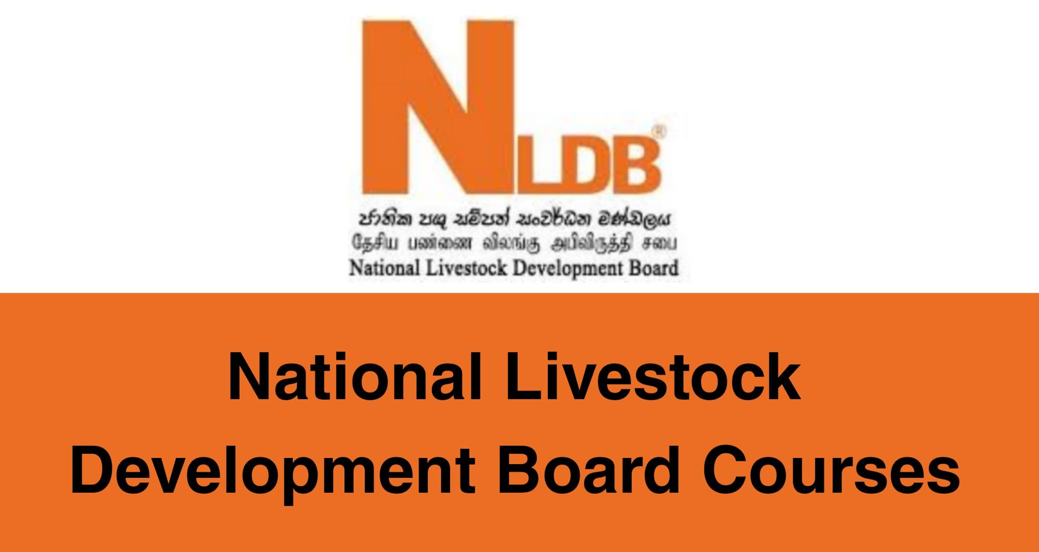 Short Term Training Programme - National Livestock Development Board