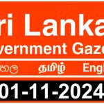 Sri Lanka Government Gazette 01 November 2024 Sinhala Tamil English