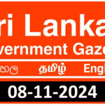 Sri Lanka Government Gazette 08 November 2024 Sinhala Tamil